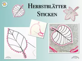 Vorschau - Arbeitsblätter - STICKBILDER „Herbstblätter“ - Stickvorlagen - Seite 1