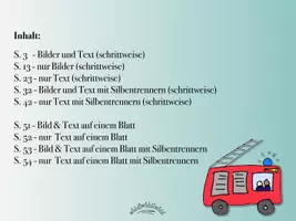 Vorschau - Mal- und Bastelvorlagen - Malgeschichte / rhythmisches Zeichnen „FEUERWEHRAUTO“ (Hoch- & Querformat) - Seite 1