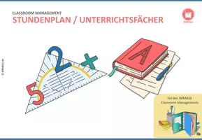 Vorschau - Bildkarten - Illustrierte Schulfächer Stundentranzparenz / Classroom Management Organisationshilfen - Seite 1