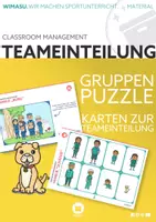 Vorschau - Bildkarten - Gruppenpuzzle Teameinteilung / Classroom Management Organisationhilfen - Deckblatt