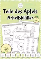 Vorschau - Arbeitsblätter - Der Apfel | Teile des Apfels | Arbeitsblätter - Deckblatt