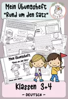 Vorschau - Unterrichtsreihen - Übungsheft "Rund um den Satz" Kl. 3+4 - Deckblatt