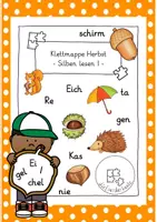 Vorschau - Arbeitsblätter - Klettmappe Herbst - Silben lesen I - - Deckblatt