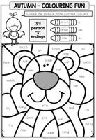 Vista previa - Hojas de trabajo - Autumn - Colouring Fun (6 Worksheets) - página 3