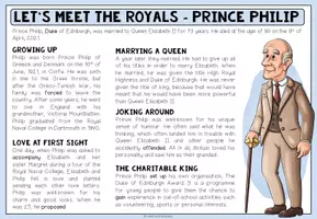 Vista previa - Hojas de trabajo - The Royal Family - Fact Cards (Reading Cards) + Answer Booklet - página 3