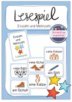 Vorschau - Spiele - Lesespiel Einzahl und Mehrzahl (Nomen) - Deckblatt