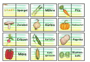Vorschau - Spiele - Domino "Gemüse" (in deutscher und österreichischer Version) - Seite 1