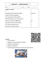 Vorschau - Arbeitsblätter - Liebeslyrik Gedichtsanalyse - Deckblatt