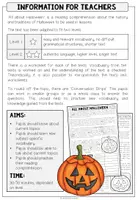 Vista previa - Hojas de trabajo - Halloween - Reading Comprehension (2-times differentiated + Conversation strips) - página 1