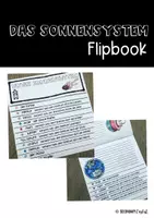 Vorschau - Arbeitsblätter - Das Sonnensystem Flipbook - Deckblatt