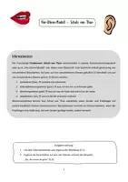 Vorschau - Arbeitsblätter - AB 4-Ohren-Modell Schulz von Thun/ Kommunikation - Deckblatt