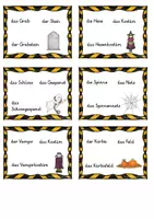 Vorschau - Unterrichtsreihen - Puzzle Zusammengesetzte Nomen " Halloween" 👻 - Seite 1
