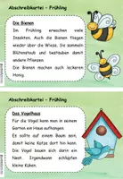 Vorschau - Aufgabenkarten - Abschreibkartei Frühling für Klassen 2 und 3 - Seite 1