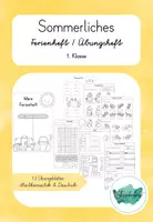 Vorschau - Arbeitsblätter - Sommerliches Übungsheft / Ferienheft 1. Klasse - Deckblatt