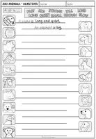 Vorschau - Arbeitsblätter - ZOO ANIMALS - Working on Adjectives - Seite 3