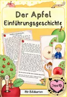 Vorschau - Bildkarten - Geschichte zur Einführung in das Thema Apfel (mit Bildkarten) - Deckblatt