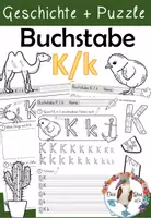 Vorschau - Unterrichtsreihen - Buchstabe K / k- Einführung in der 1.Klasse inklusive Geschichte und Puzzle - Deckblatt