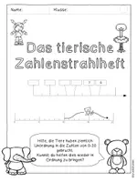 Vorschau - Unterrichtsreihen - Der Zahlenstrahl bis 20 - tierische Arbeitsblätter - Seite 2