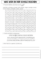 Vorschau - Arbeitsblätter - VERBEN SCHULE Suchsel lesen/ DaZ - Seite 1
