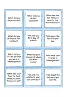 Vorschau - Aufgabenkarten - Conversation Prompts - The Past - Seite 1