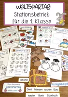 Vorschau - Stundenentwürfe - Stationsbetrieb WELTSPARTAG – 1. Klasse fächerübergreifend - Deckblatt