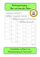 Vorschau - Arbeitsblätter - Rechenspaziergang 1. Klasse - Über und unter den Zehner - Deckblatt