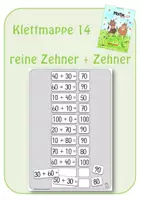 Vorschau - Stationenlernen - Klettmappe 14 - ZR100 Addition Zehner + Zehner - Deckblatt
