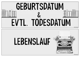 Vorschau - Arbeitsblätter - Steckbrief über einen Autor erstellen - Seite 3