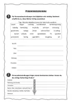 Vorschau - Arbeitsblätter - Personenbeschreibung Übung und erste Skizze - Deckblatt