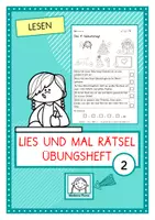 Vorschau - Arbeitsblätter - Lies- und - mal- Rätsel ab Klasse 1. Heft 2 - Deckblatt