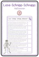 Vorschau - Arbeitsblätter - Lese-Schnipp-Schnapp Halloween - Deckblatt