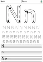 Vorschau - Arbeitsblätter - Buchstabe N - Buchstabeneinführung - Buchstabenblatt DaZ / Deutsch - Deckblatt