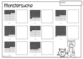 Vorschau - Unterrichtsreihen - Rechnen & malen Zahlen bis 100 - Monstersuche - Seite 2