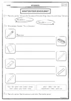 Vorschau - Spiele - Großes Materialpaket "At school" – Flash cards, Spiele, ABs – Englisch - Seite 2
