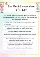 Vorschau - Arbeitsblätter - Kinderrechte: Unterschied Rechte und Pflichten - Seite 2