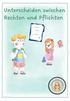 Vorschau - Arbeitsblätter - Kinderrechte: Unterschied Rechte und Pflichten - Deckblatt