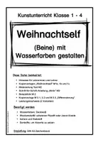 Vorschau - Unterrichtsreihen - Kunstprojekt: Weihnachtself (Beine) mit Wasserfarben gestalten - Weihnachten/ Advent im Kunstunterricht Klasse 2, 3, 4 - Seite 3