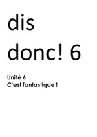 Vorschau - Stundenentwürfe - Dis donc 6 - Planung Unité 06 - Deckblatt