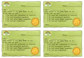 Vorschau - Bildkarten - Verhaltenskarten nach dem Ampel-System - Seite 1