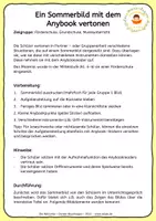Vorschau - Bildkarten - Sommerbild mit Orff-Instrumenten und Anybookreader vertonen - Seite 1