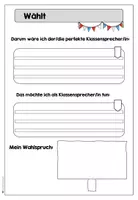 Vorschau - Arbeitsblätter - Wahlplakat Klassensprecherwahl - Seite 1