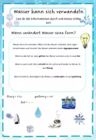 Vorschau - Arbeitsblätter - Wasser: Unterschiedliche Aggregatszustände einfach - Seite 1