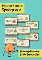 Vista previa - Refuerzo / NEE / Materiales de apoyo - Present Simple Speaking Cards; 39 tarjetas de conversación (Inglés) - página 1
