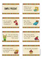 Vista previa - Refuerzo / NEE / Materiales de apoyo - Present Simple Speaking Cards; 39 tarjetas de conversación (Inglés) - página 2