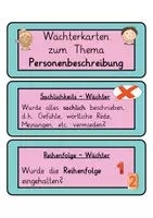 Vorschau - Bildkarten - Sparpaket: Wächterkarten für Geschichten, etc. (Zuhöraufgaben beim Vorlesen/ Feedback geben) - Seite 1