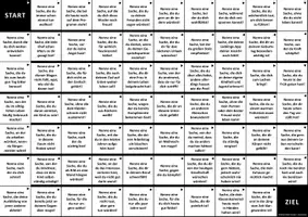 Vorschau - Spiele - Brettspiel: Kennenlernen mit „Nenne eine Sache, die …“ (Konversation) (Version 1) - Deckblatt