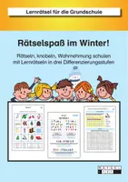 Vorschau - Arbeitsblätter - Rätselspaß im Winter! Rätseln, knobeln, Wahrnehmung schulen. Dreifach differenziert - Deckblatt