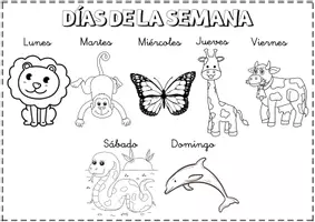 Vista previa - Manualidades / Dibujos para colorear - FICHAS DIAS DE LA SEMANA - Portada