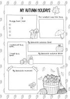 Vorschau - Mal- und Bastelvorlagen - Autumn holidays in sketchnotes; Herbstferien (Englisch) - Seite 2