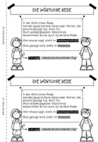 Vorschau - Arbeitsblätter - Übungsheft Wörtliche Rede (Redesatz + Redebegleitsatz) - Seite 2